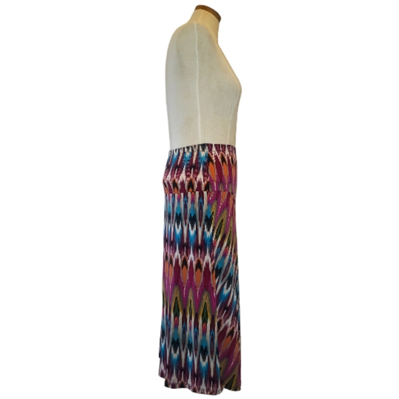 Jennie & Marlis Colorful Y2K A-Line Midi Asymmetrical Skirt S/M - Picture 4 of 16